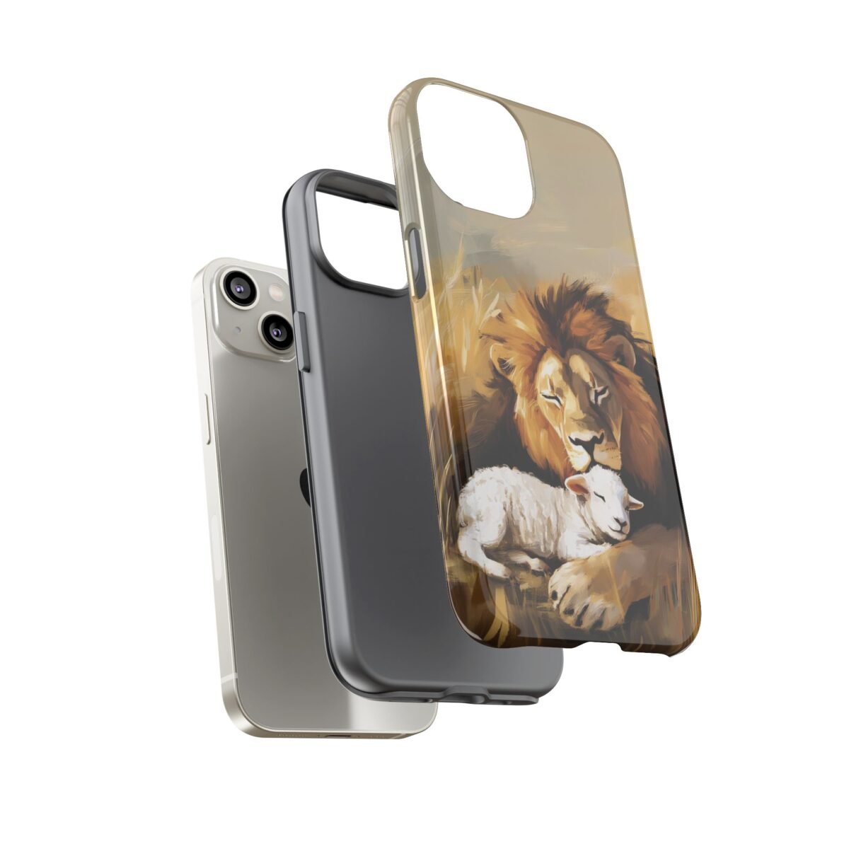 Lion and the Lamb Christian Phone Case iPhone Samsung Galaxy Google Pixel Faith in Jesus God Phone Cover Christian Inspired Gift Phone Case