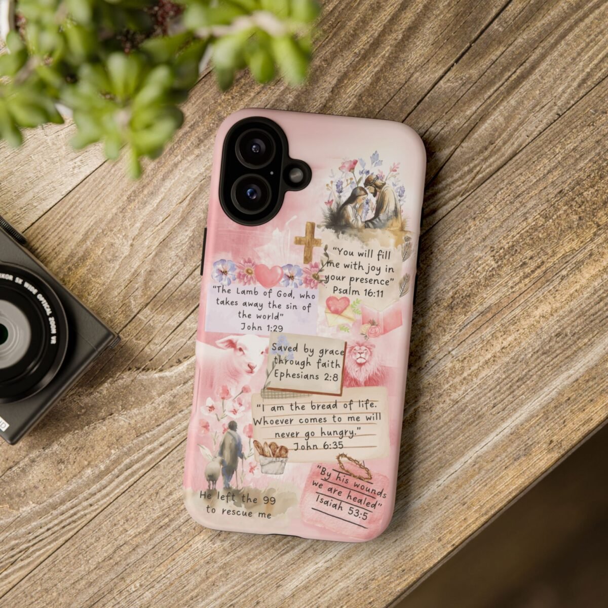 Christian Bible Verse Phone Case Christian Collage Phone Case Faith Phone Casing iPhone Samsung Galaxy Google Pixel iPhone 16 Phone Cover