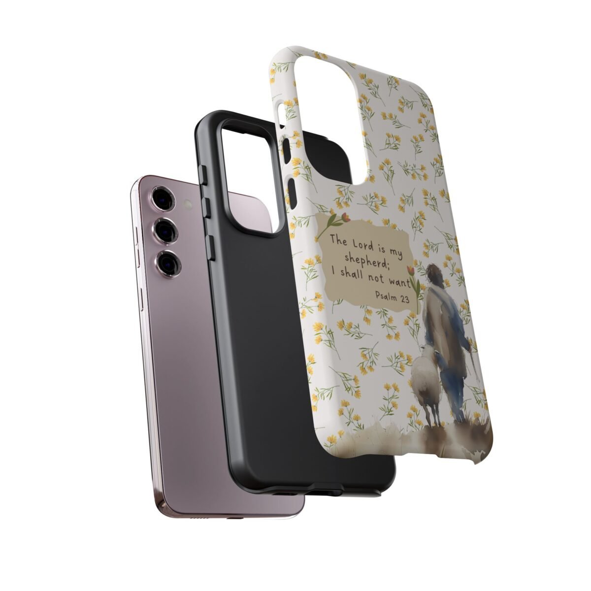 Christian Verse Phone Case The Lord is my Shepherd Psalm 23 Phone Case iPhone 16 15 14 13 12 Pro Max Samsung S24 S23 S22 S21 Plus Ultra