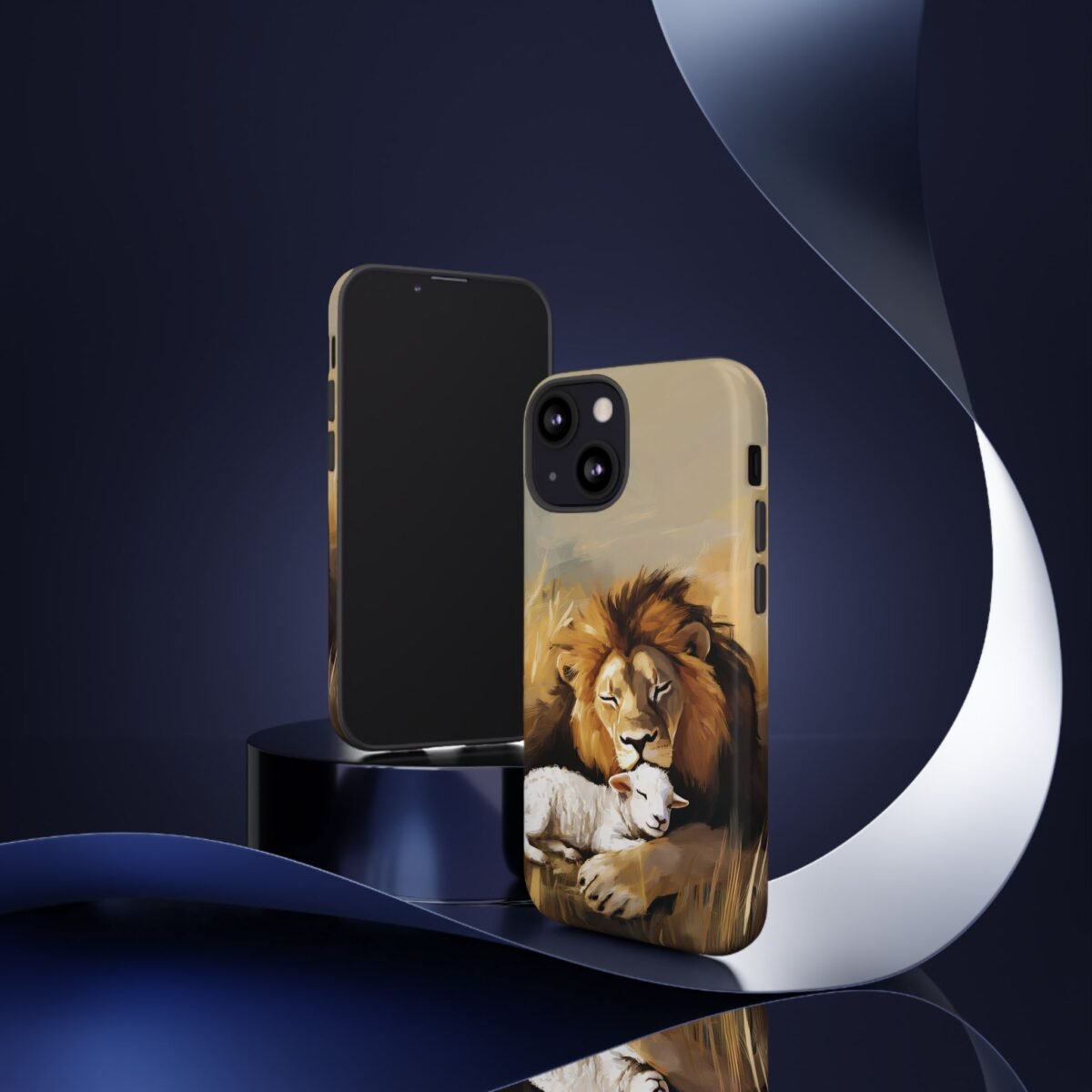 Lion and the Lamb Christian Phone Case iPhone Samsung Galaxy Google Pixel Faith in Jesus God Phone Cover Christian Inspired Gift Phone Case