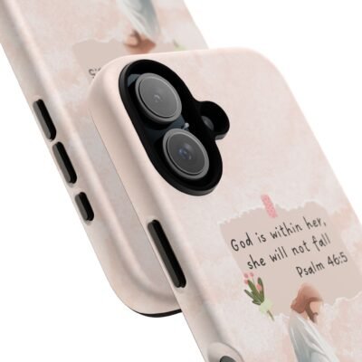 Christian Bible Verse Phone Case God is Within Her Psalm 46 5 Phone Case iPhone 16 15 14 13 12 Pro Max Samsung S24 S23 S22 S21 Plus Ultra