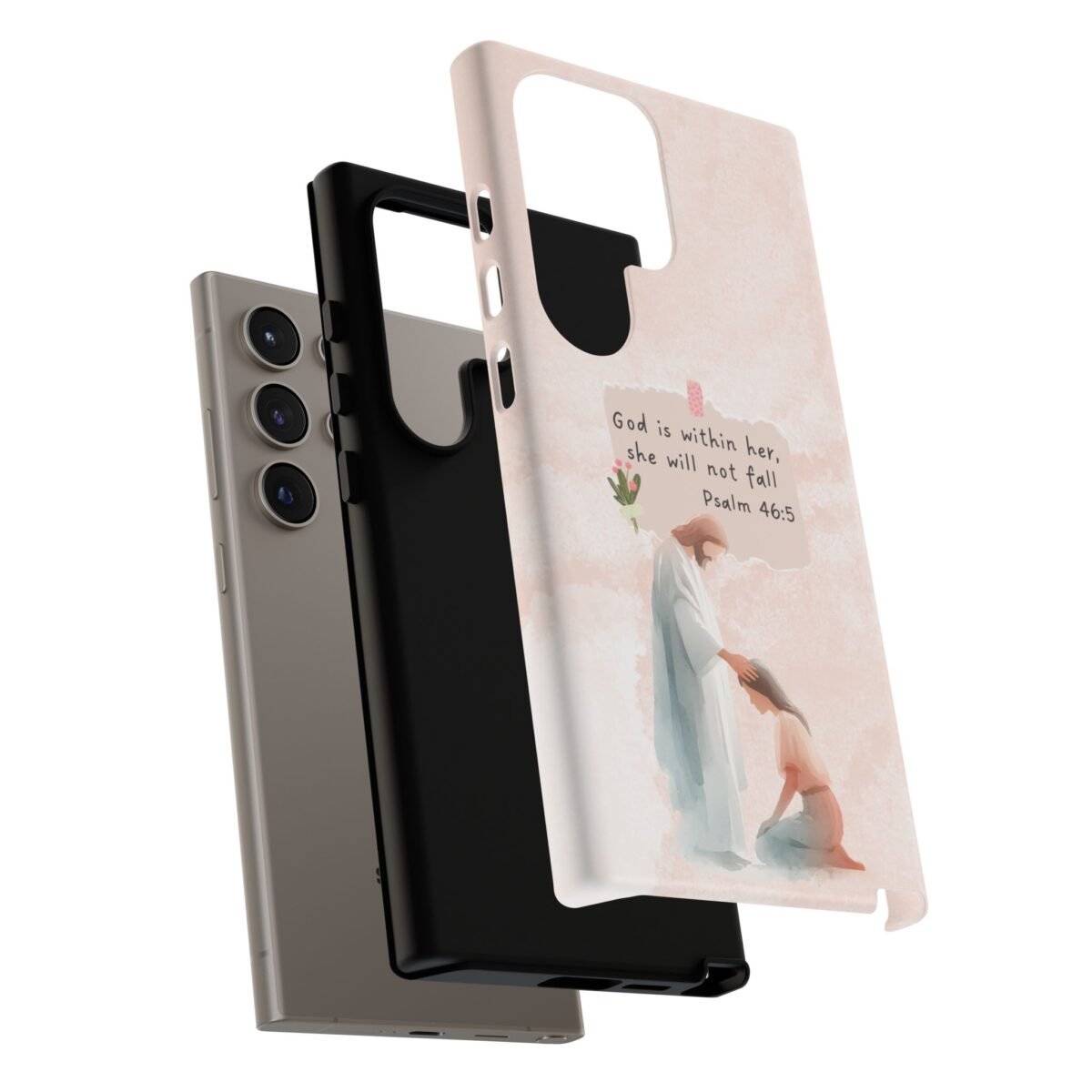 Christian Bible Verse Phone Case God is Within Her Psalm 46 5 Phone Case iPhone 16 15 14 13 12 Pro Max Samsung S24 S23 S22 S21 Plus Ultra
