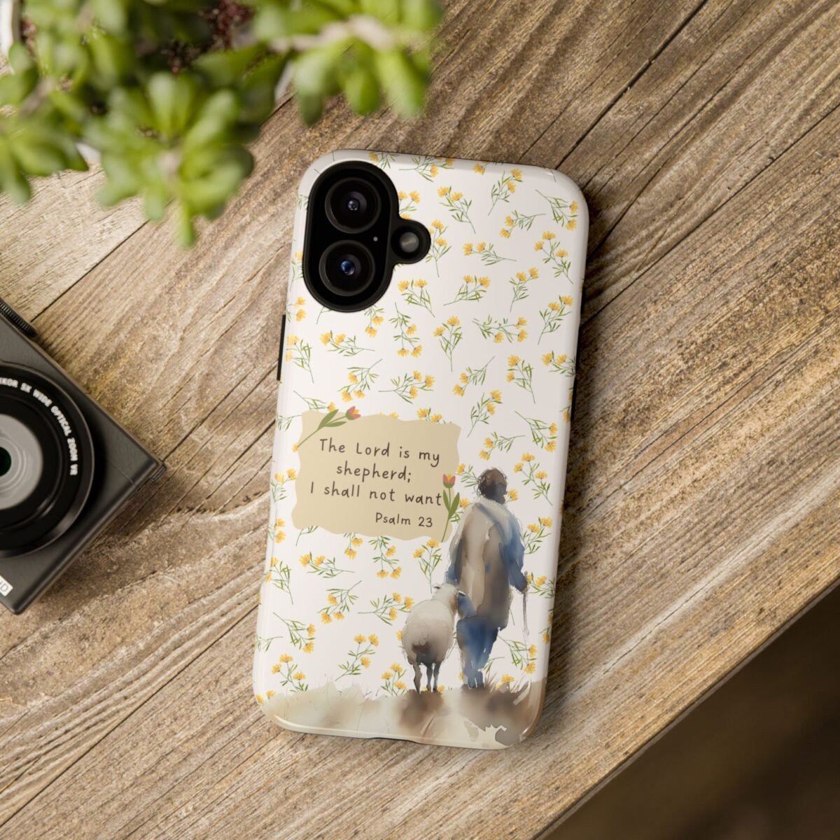 Christian Verse Phone Case The Lord is my Shepherd Psalm 23 Phone Case iPhone 16 15 14 13 12 Pro Max Samsung S24 S23 S22 S21 Plus Ultra