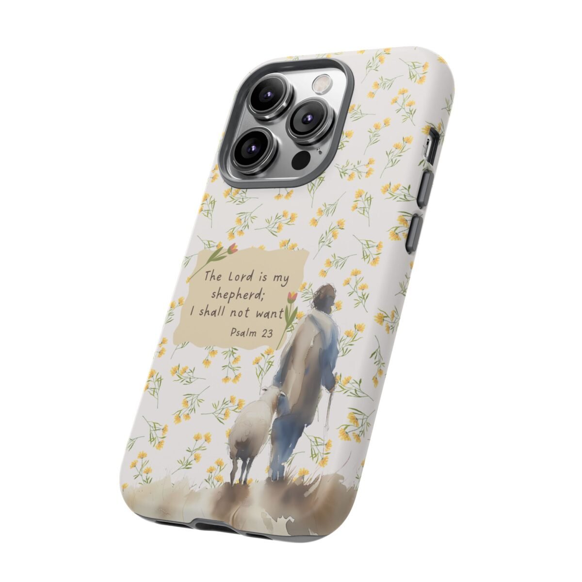 Christian Verse Phone Case The Lord is my Shepherd Psalm 23 Phone Case iPhone 16 15 14 13 12 Pro Max Samsung S24 S23 S22 S21 Plus Ultra