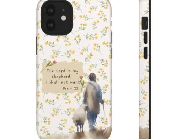 Christian Verse Phone Case The Lord is my Shepherd Psalm 23 Phone Case iPhone 16 15 14 13 12 Pro Max Samsung S24 S23 S22 S21 Plus Ultra