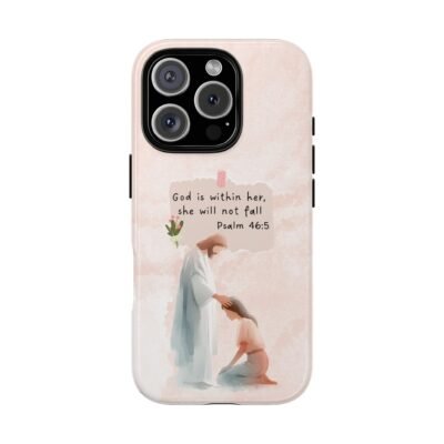 Christian Bible Verse Phone Case God is Within Her Psalm 46 5 Phone Case iPhone 16 15 14 13 12 Pro Max Samsung S24 S23 S22 S21 Plus Ultra
