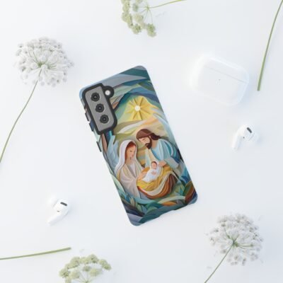 Nativity Phone Case Christian Phone Case Paper Cut 3D Effect Christmas Phone Casing iPhone Samsung Galaxy Google Pixel Faith Phone Cover