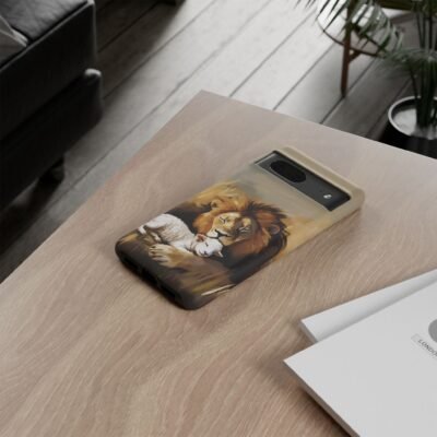 Copy of Lion and the Lamb Christian Phone Case iPhone Samsung Galaxy Google Pixel Faith in Jesus God Phone Cover Christian Inspired Gift Phone Case