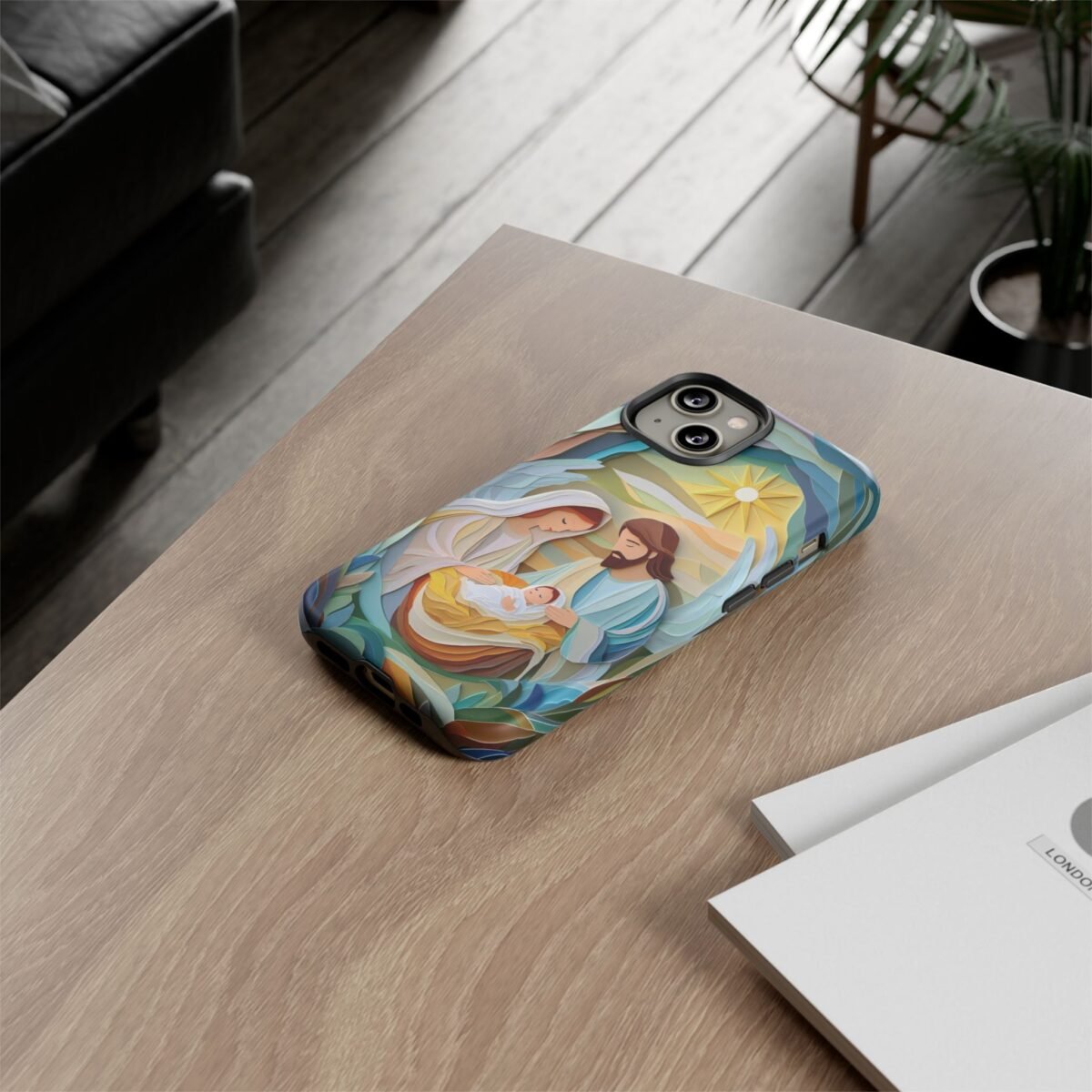 Nativity Phone Case Christian Phone Case Paper Cut 3D Effect Christmas Phone Casing iPhone Samsung Galaxy Google Pixel Faith Phone Cover