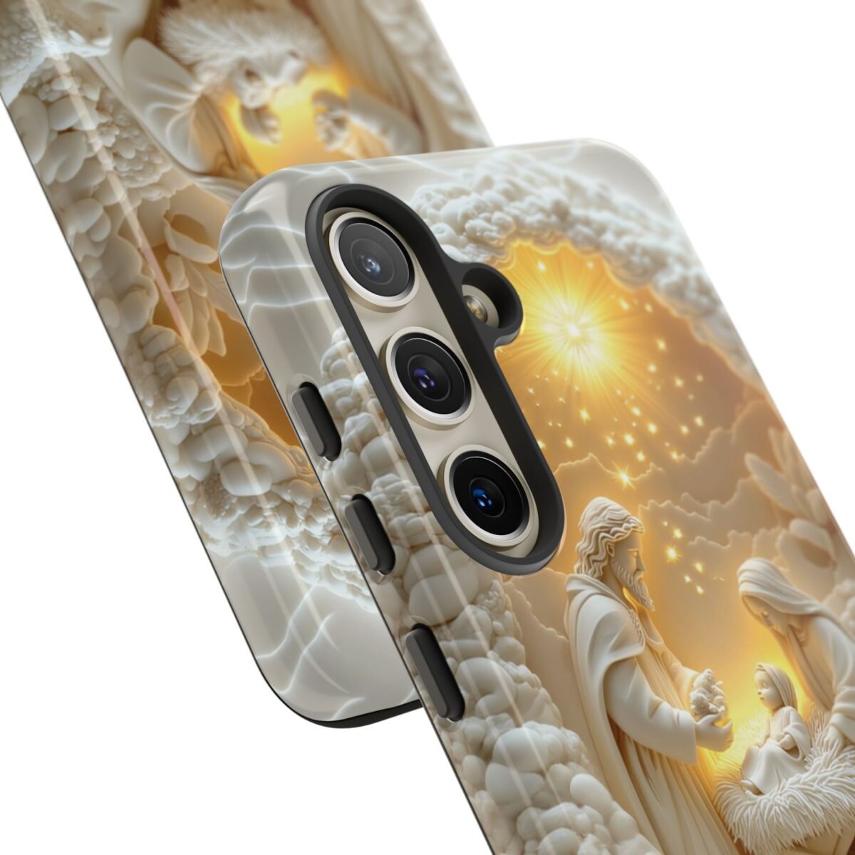 Nativity Phone Case Christian Phone Case 3D Effect Christmas Phone Casing iPhone Samsung Galaxy Google Pixel Faith Jesus Mary Joseph Case