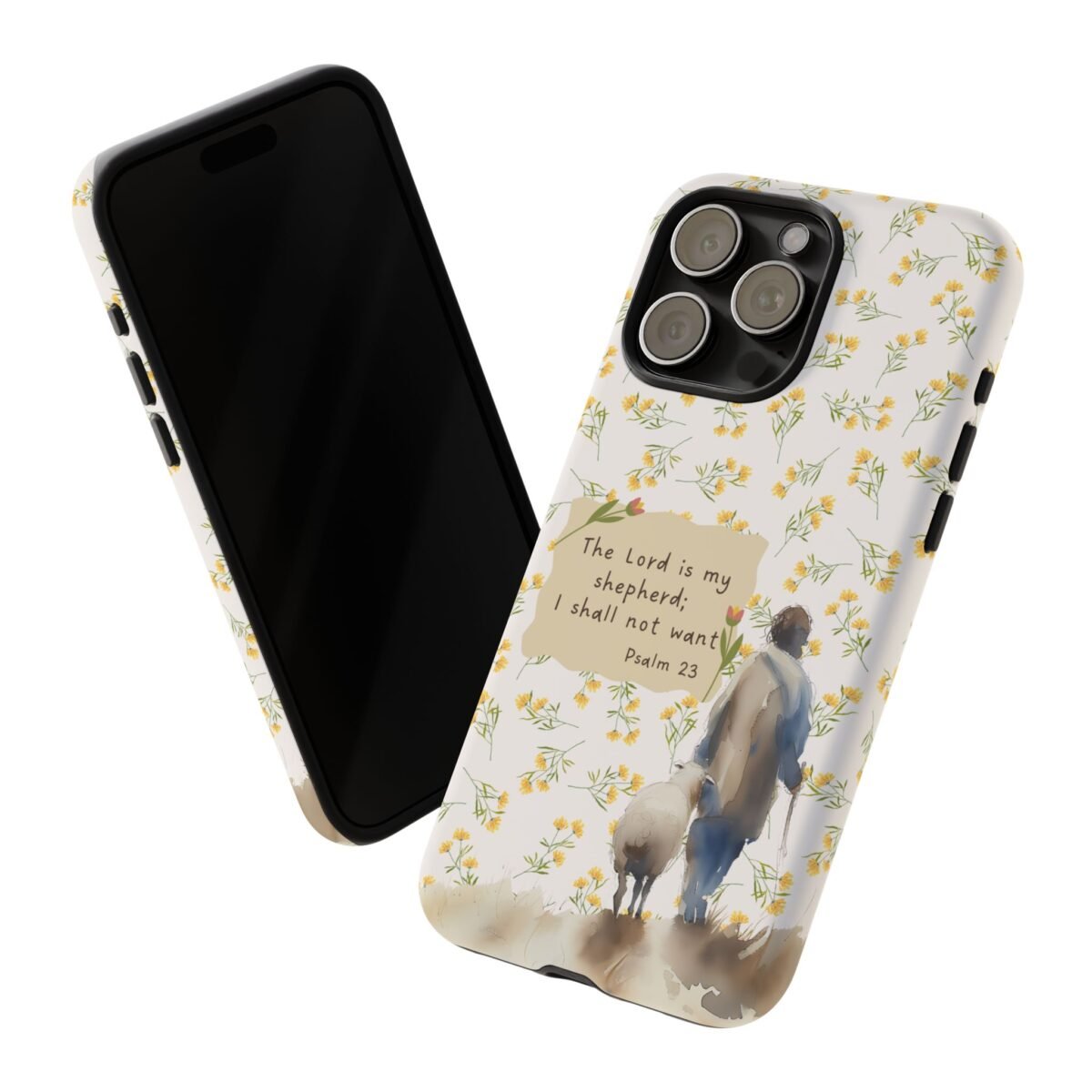 Christian Verse Phone Case The Lord is my Shepherd Psalm 23 Phone Case iPhone 16 15 14 13 12 Pro Max Samsung S24 S23 S22 S21 Plus Ultra