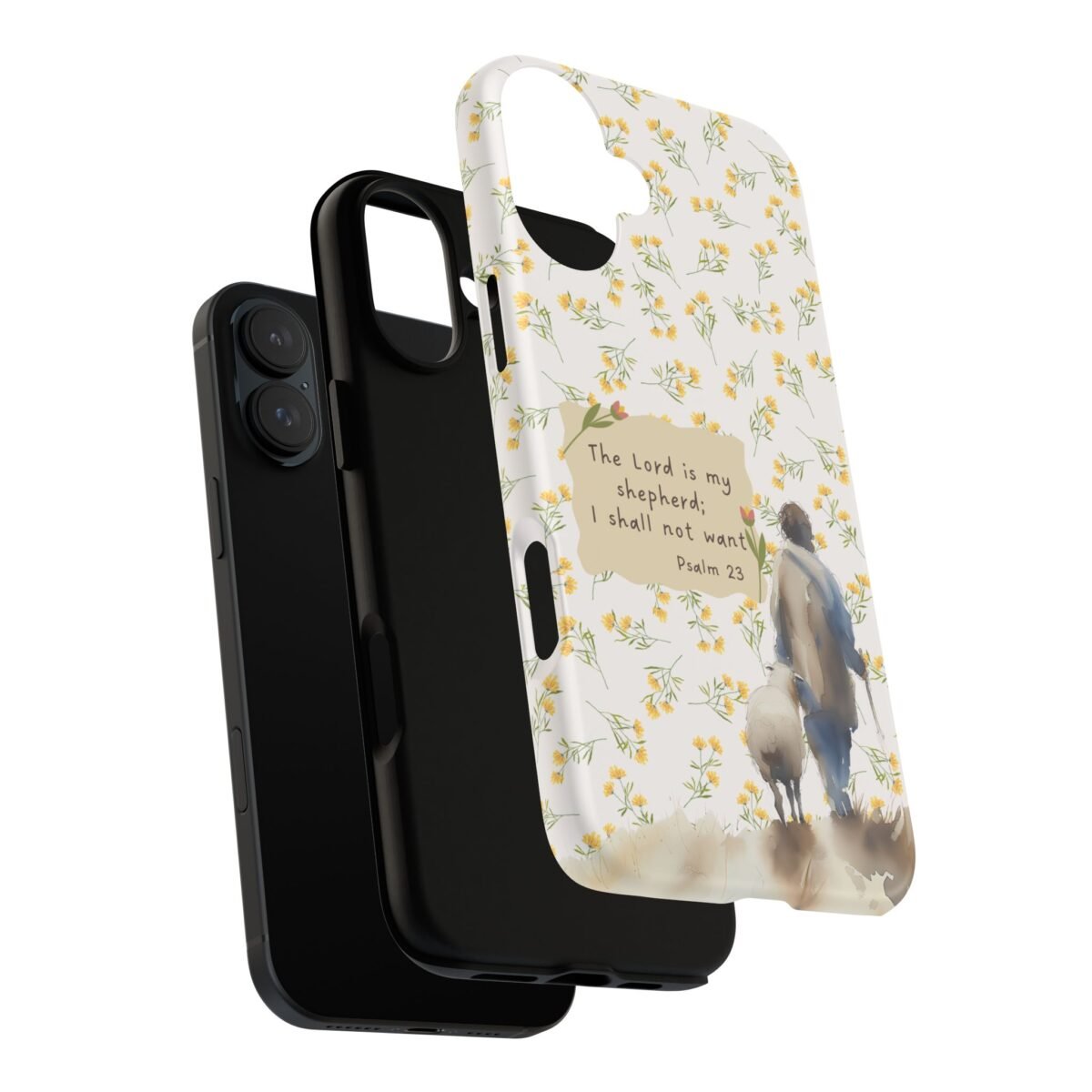 Christian Verse Phone Case The Lord is my Shepherd Psalm 23 Phone Case iPhone 16 15 14 13 12 Pro Max Samsung S24 S23 S22 S21 Plus Ultra
