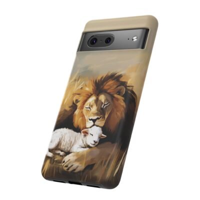 Lion and the Lamb Christian Phone Case iPhone Samsung Galaxy Google Pixel Faith in Jesus God Phone Cover Christian Inspired Gift Phone Case
