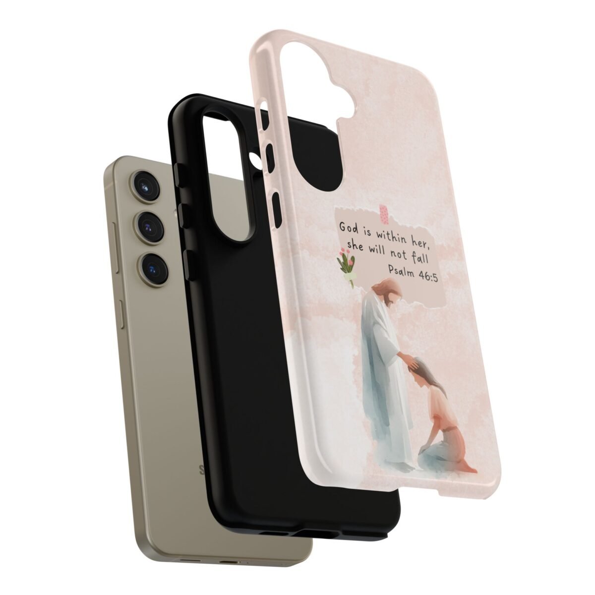 Christian Bible Verse Phone Case God is Within Her Psalm 46 5 Phone Case iPhone 16 15 14 13 12 Pro Max Samsung S24 S23 S22 S21 Plus Ultra