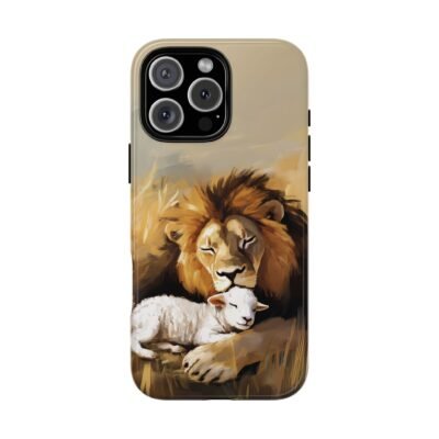 Copy of Lion and the Lamb Christian Phone Case iPhone Samsung Galaxy Google Pixel Faith in Jesus God Phone Cover Christian Inspired Gift Phone Case