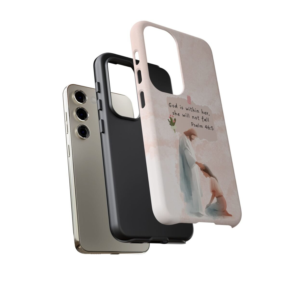 Christian Bible Verse Phone Case God is Within Her Psalm 46 5 Phone Case iPhone 16 15 14 13 12 Pro Max Samsung S24 S23 S22 S21 Plus Ultra