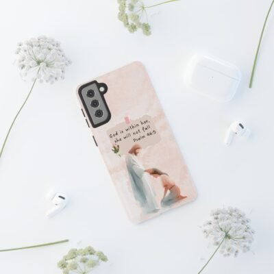 Christian Bible Verse Phone Case God is Within Her Psalm 46 5 Phone Case iPhone 16 15 14 13 12 Pro Max Samsung S24 S23 S22 S21 Plus Ultra