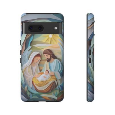 Nativity Phone Case Christian Phone Case Paper Cut 3D Effect Christmas Phone Casing iPhone Samsung Galaxy Google Pixel Faith Phone Cover