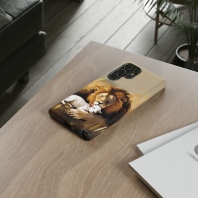 Lion and the Lamb Christian Phone Case iPhone Samsung Galaxy Google Pixel Faith in Jesus God Phone Cover Christian Inspired Gift Phone Case