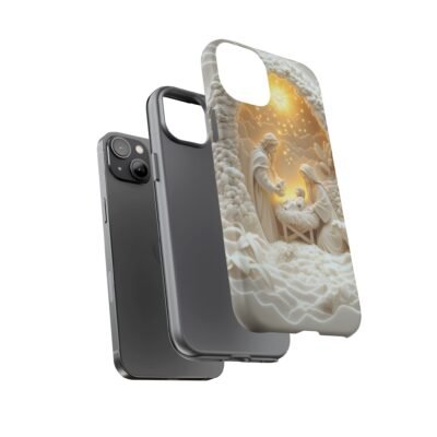 Nativity Phone Case Christian Phone Case 3D Effect Christmas Phone Casing iPhone Samsung Galaxy Google Pixel Faith Jesus Mary Joseph Case