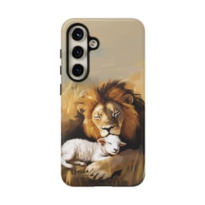 Copy of Lion and the Lamb Christian Phone Case iPhone Samsung Galaxy Google Pixel Faith in Jesus God Phone Cover Christian Inspired Gift Phone Case