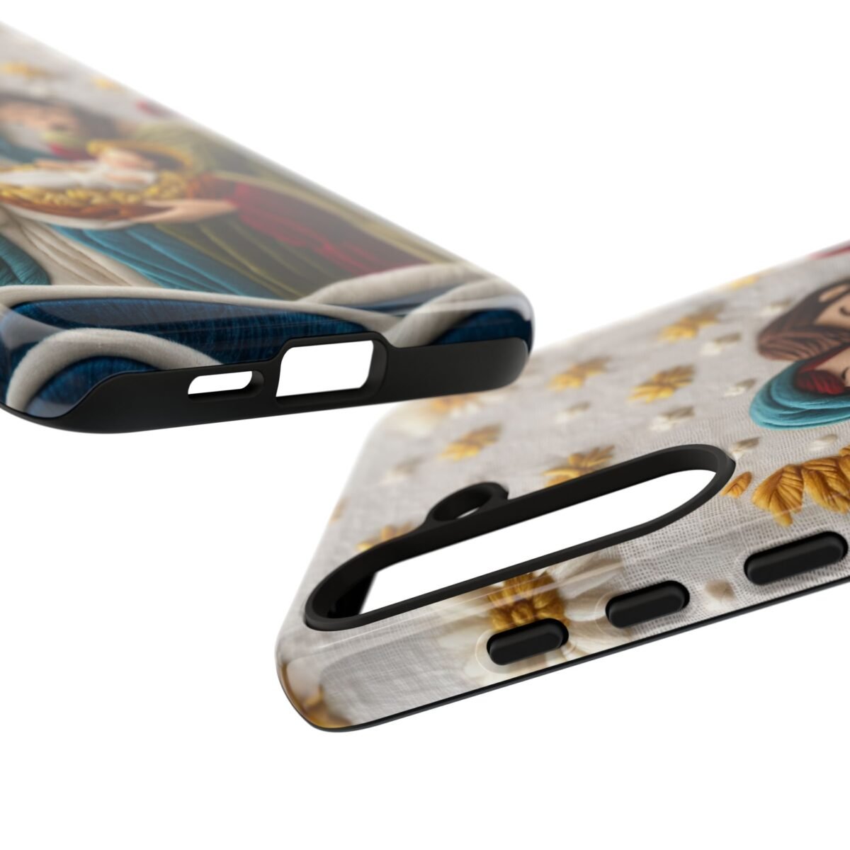 Nativity Embroidered Effect Phone Case Christmas Phone Casing iPhone Samsung Galaxy Google Pixel Phone Cover Faith Jesus Mary and Joseph