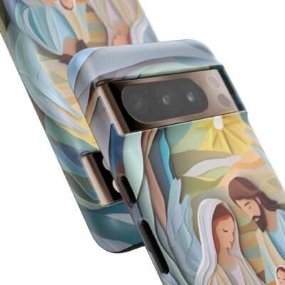Nativity Phone Case Christian Phone Case Paper Cut 3D Effect Christmas Phone Casing iPhone Samsung Galaxy Google Pixel Faith Phone Cover