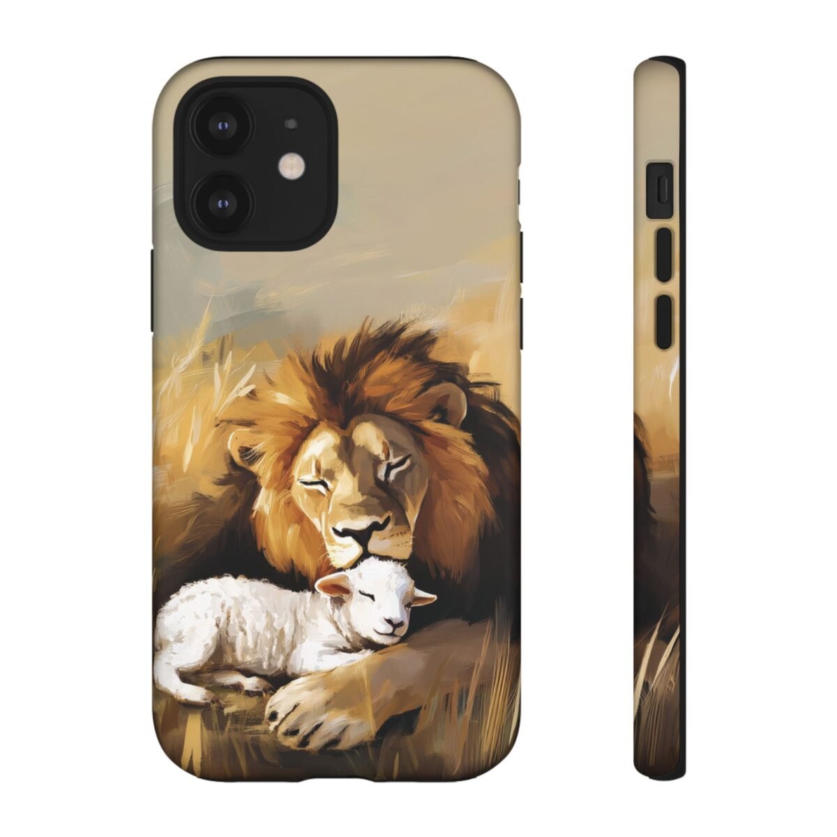 Lion and the Lamb Christian Phone Case iPhone Samsung Galaxy Google Pixel Faith in Jesus God Phone Cover Christian Inspired Gift Phone Case