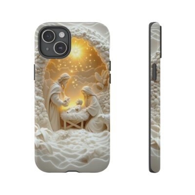Nativity Phone Case Christian Phone Case 3D Effect Christmas Phone Casing iPhone Samsung Galaxy Google Pixel Faith Jesus Mary Joseph Case