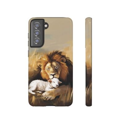 Copy of Lion and the Lamb Christian Phone Case iPhone Samsung Galaxy Google Pixel Faith in Jesus God Phone Cover Christian Inspired Gift Phone Case