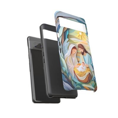 Nativity Phone Case Christian Phone Case Paper Cut 3D Effect Christmas Phone Casing iPhone Samsung Galaxy Google Pixel Faith Phone Cover