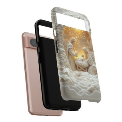 Nativity Phone Case Christian Phone Case 3D Effect Christmas Phone Casing iPhone Samsung Galaxy Google Pixel Faith Jesus Mary Joseph Case