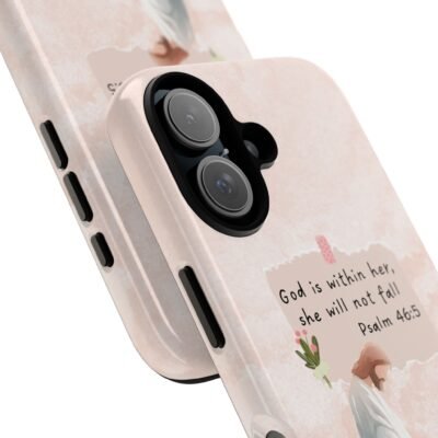 Christian Bible Verse Phone Case God is Within Her Psalm 46 5 Phone Case iPhone 16 15 14 13 12 Pro Max Samsung S24 S23 S22 S21 Plus Ultra