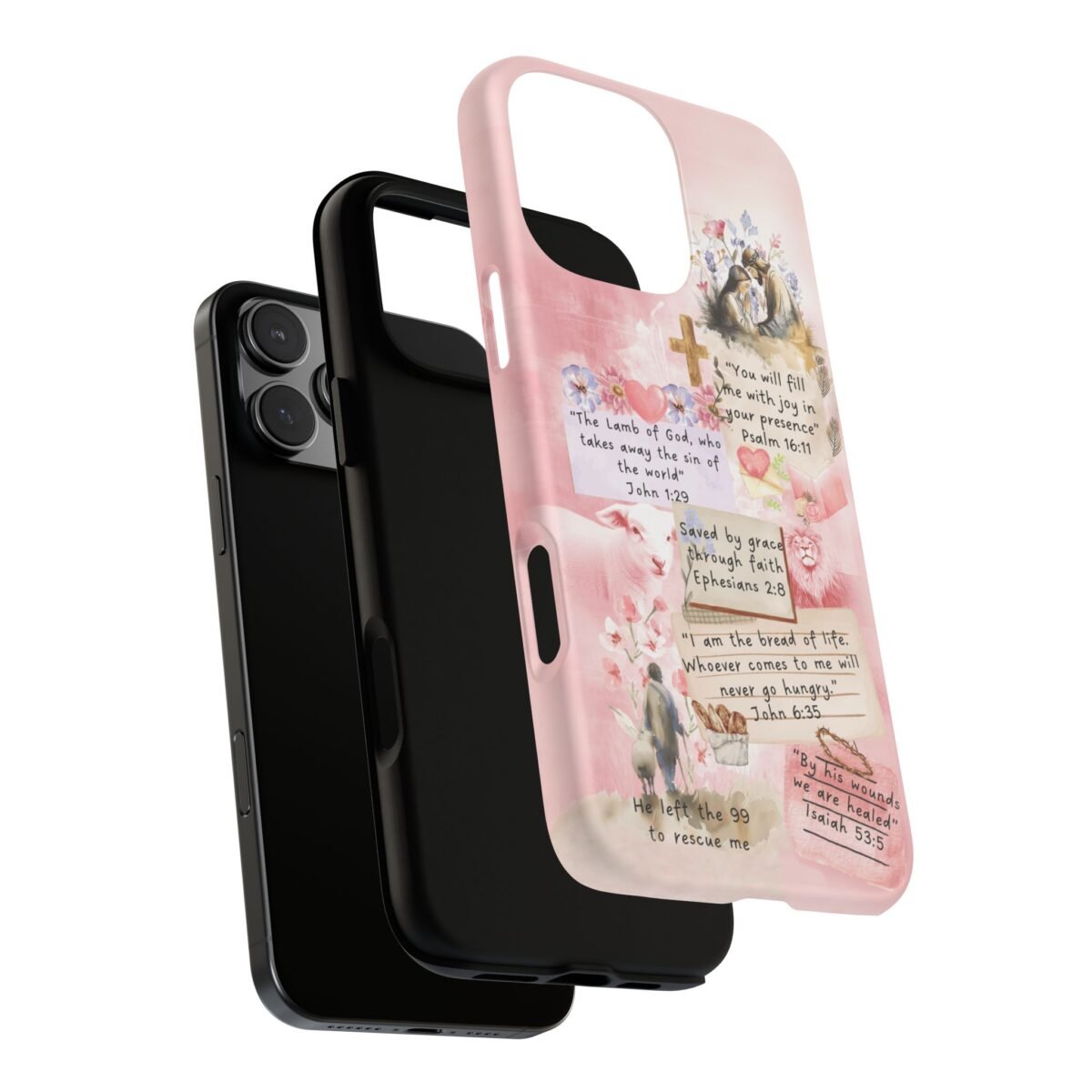 Christian Bible Verse Phone Case Christian Collage Phone Case Faith Phone Casing iPhone Samsung Galaxy Google Pixel iPhone 16 Phone Cover