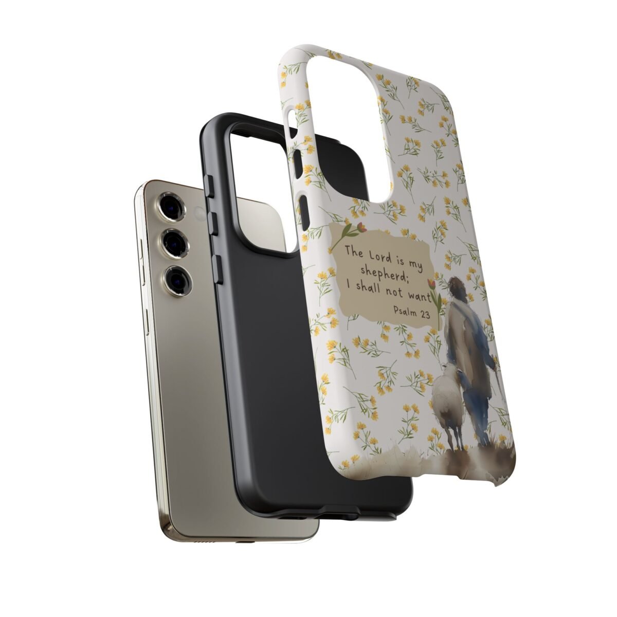 Christian Verse Phone Case The Lord is my Shepherd Psalm 23 Phone Case iPhone 16 15 14 13 12 Pro Max Samsung S24 S23 S22 S21 Plus Ultra