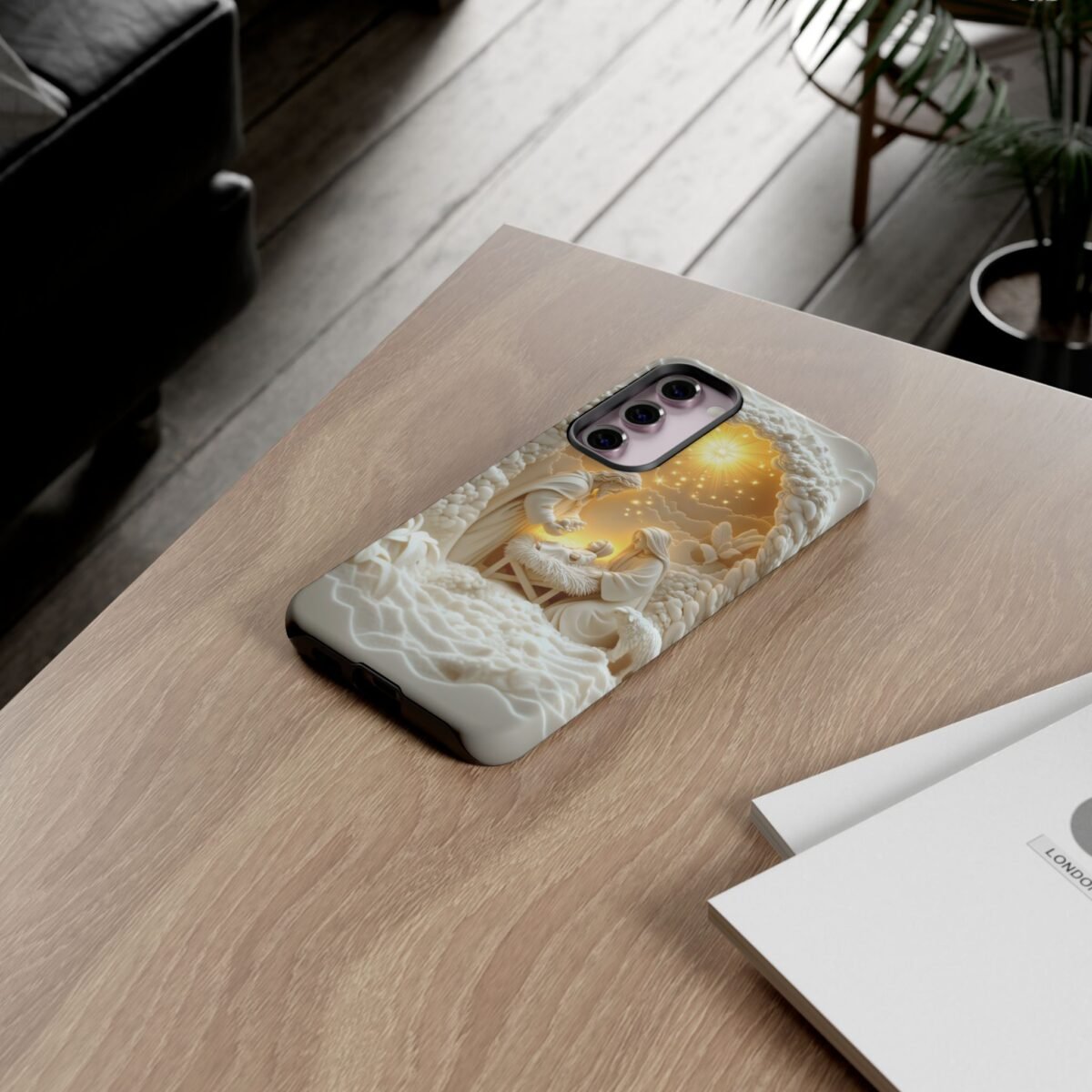 Nativity Phone Case Christian Phone Case 3D Effect Christmas Phone Casing iPhone Samsung Galaxy Google Pixel Faith Jesus Mary Joseph Case