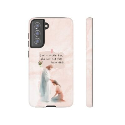 Christian Bible Verse Phone Case God is Within Her Psalm 46 5 Phone Case iPhone 16 15 14 13 12 Pro Max Samsung S24 S23 S22 S21 Plus Ultra
