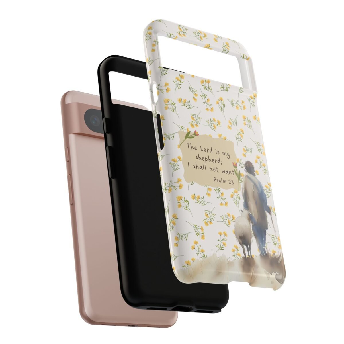 Christian Verse Phone Case The Lord is my Shepherd Psalm 23 Phone Case iPhone 16 15 14 13 12 Pro Max Samsung S24 S23 S22 S21 Plus Ultra
