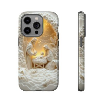 Nativity Phone Case Christian Phone Case 3D Effect Christmas Phone Casing iPhone Samsung Galaxy Google Pixel Faith Jesus Mary Joseph Case
