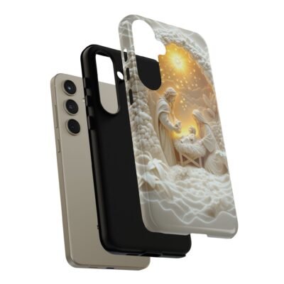 Nativity Phone Case Christian Phone Case 3D Effect Christmas Phone Casing iPhone Samsung Galaxy Google Pixel Faith Jesus Mary Joseph Case