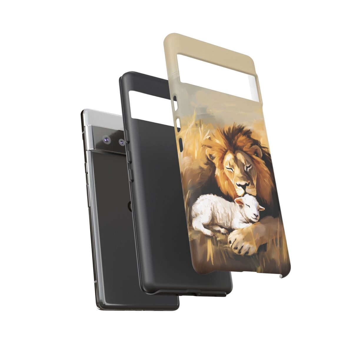 Lion and the Lamb Christian Phone Case iPhone Samsung Galaxy Google Pixel Faith in Jesus God Phone Cover Christian Inspired Gift Phone Case