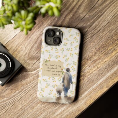 Christian Verse Phone Case The Lord is my Shepherd Psalm 23 Phone Case iPhone 16 15 14 13 12 Pro Max Samsung S24 S23 S22 S21 Plus Ultra