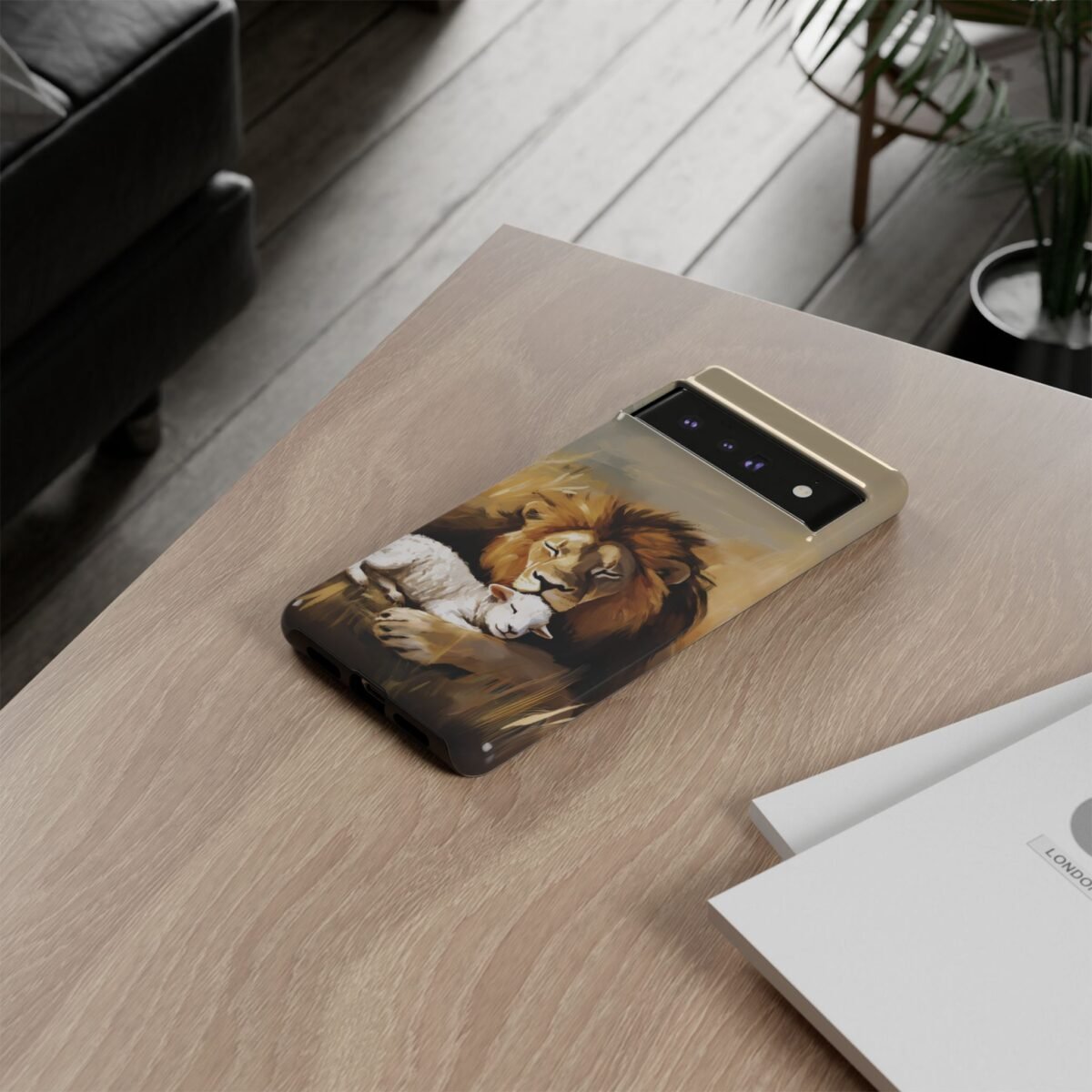Copy of Lion and the Lamb Christian Phone Case iPhone Samsung Galaxy Google Pixel Faith in Jesus God Phone Cover Christian Inspired Gift Phone Case