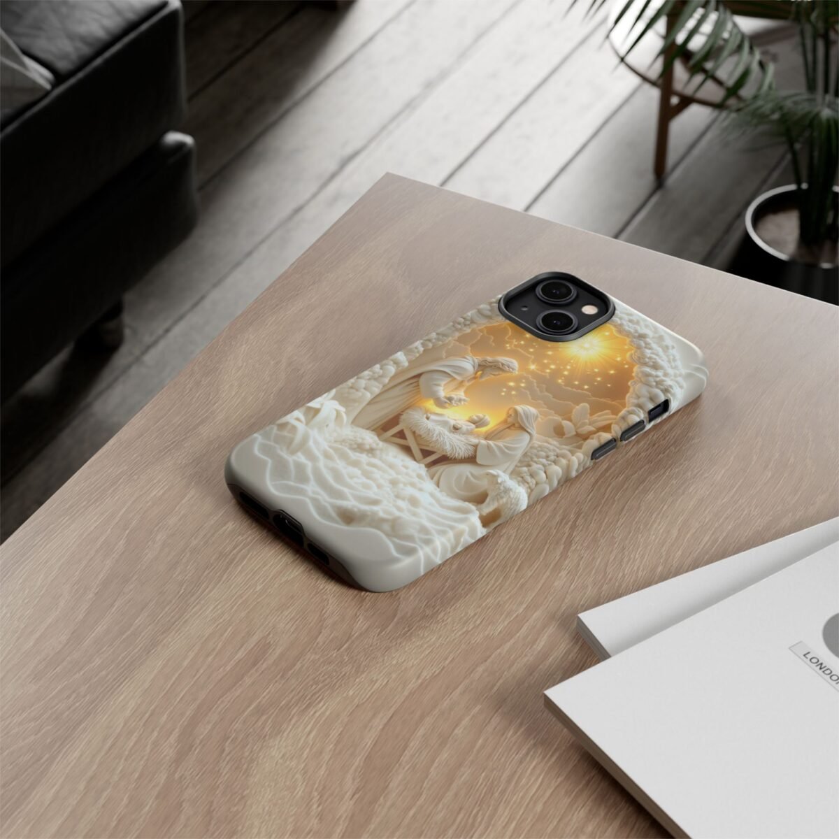 Nativity Phone Case Christian Phone Case 3D Effect Christmas Phone Casing iPhone Samsung Galaxy Google Pixel Faith Jesus Mary Joseph Case
