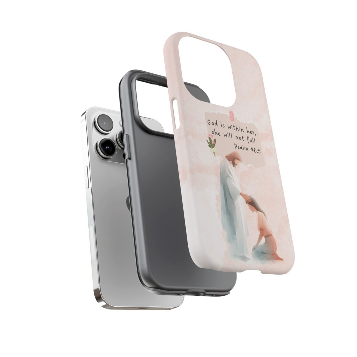 Christian Bible Verse Phone Case God is Within Her Psalm 46 5 Phone Case iPhone 16 15 14 13 12 Pro Max Samsung S24 S23 S22 S21 Plus Ultra