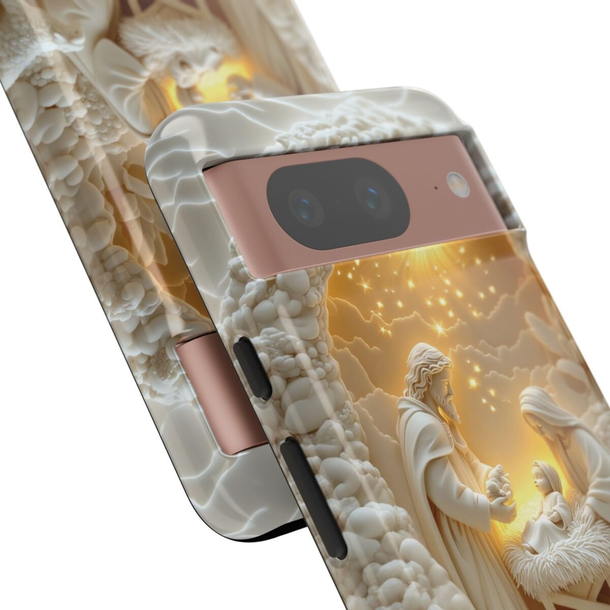 Nativity Phone Case Christian Phone Case 3D Effect Christmas Phone Casing iPhone Samsung Galaxy Google Pixel Faith Jesus Mary Joseph Case