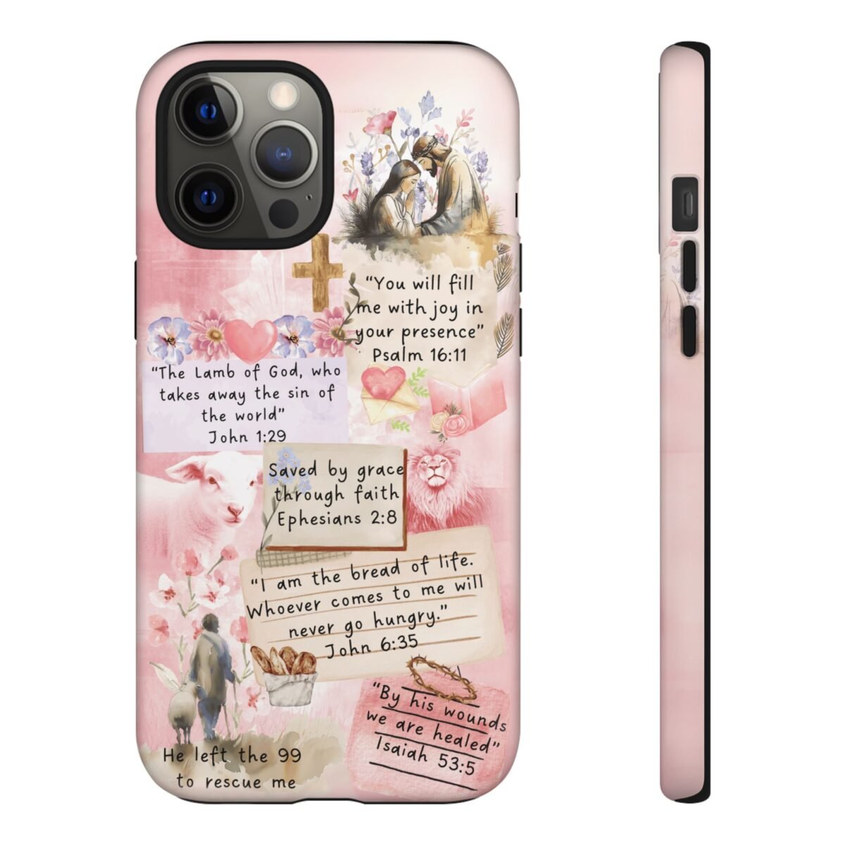 Christian Bible Verse Phone Case Christian Collage Phone Case Faith Phone Casing iPhone Samsung Galaxy Google Pixel iPhone 16 Phone Cover