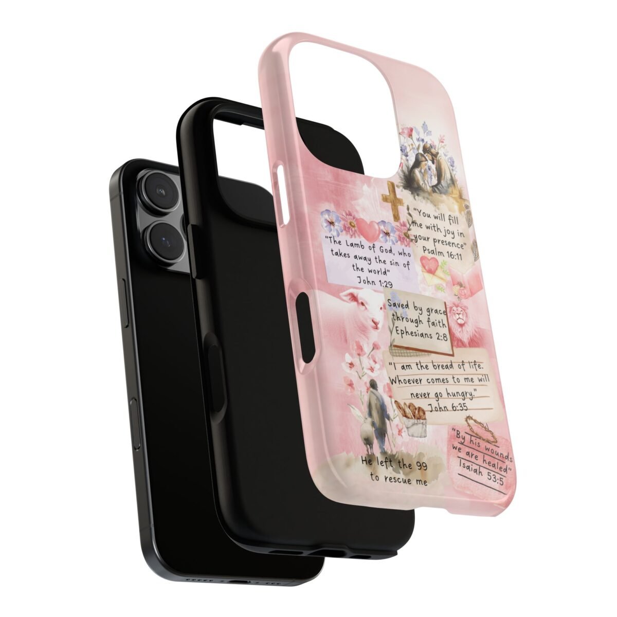 Christian Bible Verse Phone Case Christian Collage Phone Case Faith Phone Casing iPhone Samsung Galaxy Google Pixel iPhone 16 Phone Cover