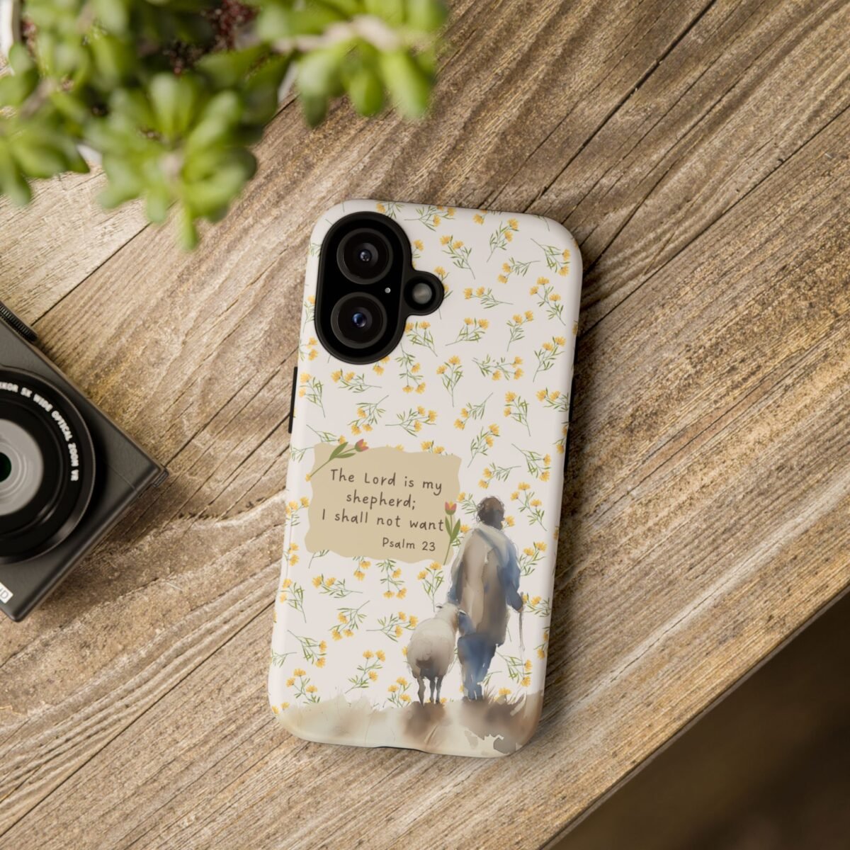 Christian Verse Phone Case The Lord is my Shepherd Psalm 23 Phone Case iPhone 16 15 14 13 12 Pro Max Samsung S24 S23 S22 S21 Plus Ultra