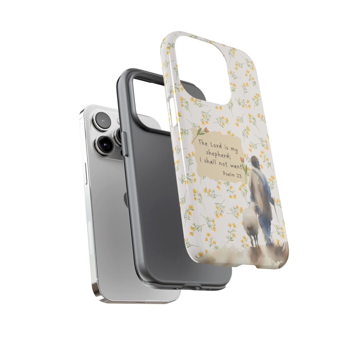 Christian Verse Phone Case The Lord is my Shepherd Psalm 23 Phone Case iPhone 16 15 14 13 12 Pro Max Samsung S24 S23 S22 S21 Plus Ultra